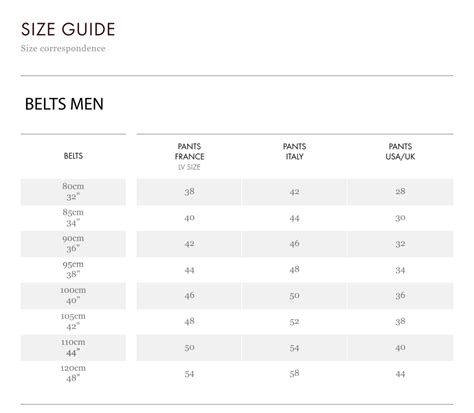 louis vuitton belt size chart mens|Louis Vuitton belt size.